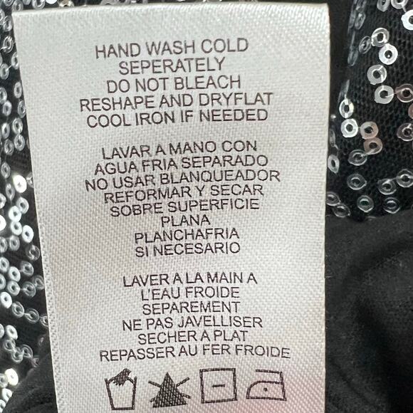 Nina Leonard Jacket Womens XL Black Sequined Cardigan Sparkle Evening Classic - Picture 15 of 16